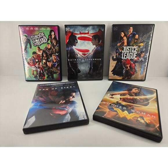 DC 5 Movie DVD Boxset: Suicide Squad | Man of Steel | Wonder Woman + More | Lot - Picture 2 of 4